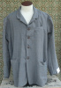 Blue Gray Jean Civilian Sack Coat Finished with Machine Top Stitching